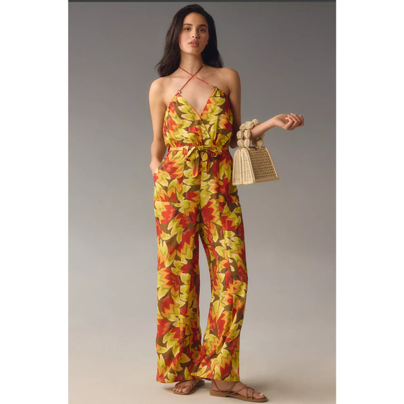 FARM Rio Pants - Farm Rio x Anthropologie Fruit Print Jumpsuit - New XL
